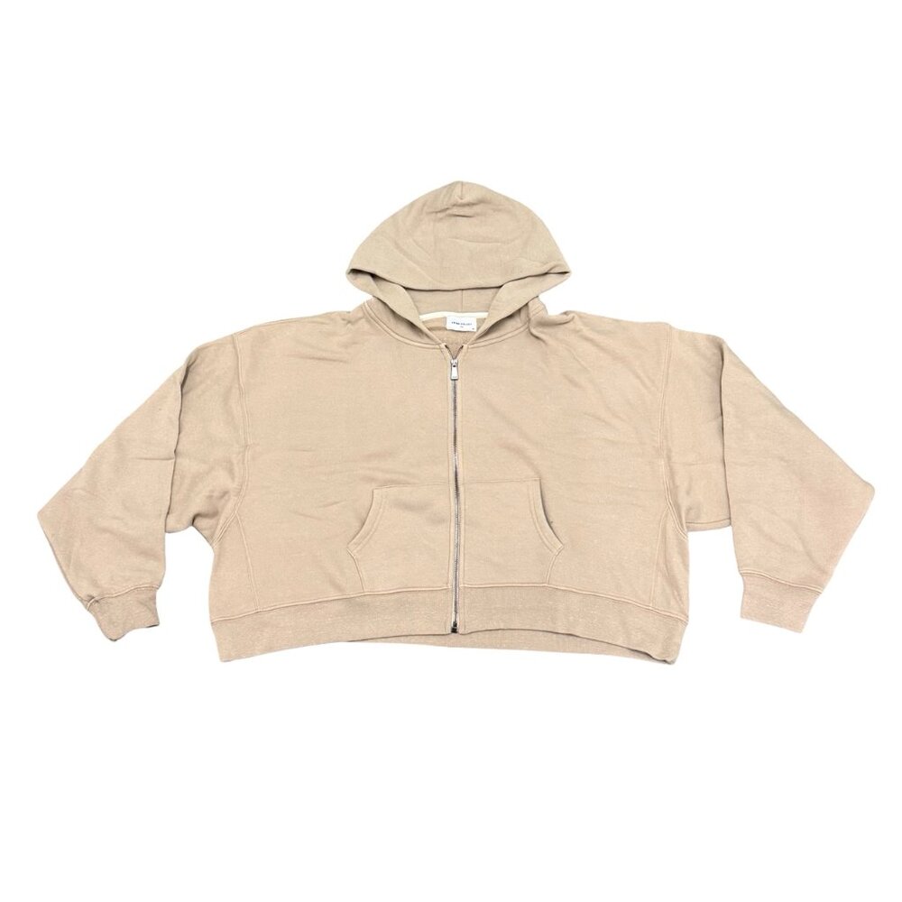 Tribe Kelley Oversized Beige Zip-Up Hoodie